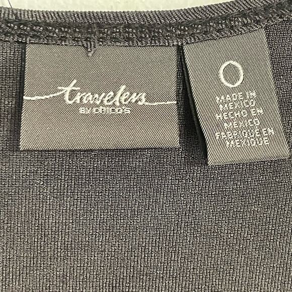 Chico's Travelers Women's Charcoal Gray Cascading Open Front Cardigan Size Small - Picture 6 of 8